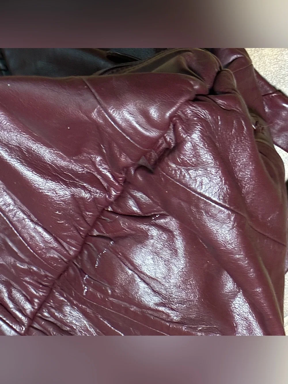 Y2K vtg Monochromatic Patchwork XXL Leather Hobo